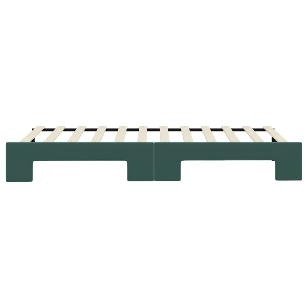 Slaapbank Fluweel Donkergroen 80 x 200 cm met onderschuifbed
