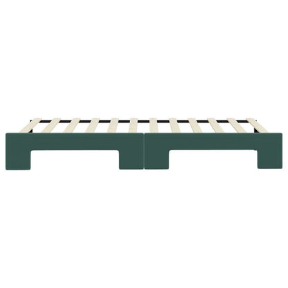 Slaapbank Fluweel Donkergroen 80 x 200 cm met onderschuifbed