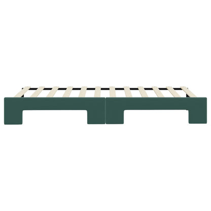 Slaapbank Fluweel Donkergroen 90 x 200 cm met onderschuifbed