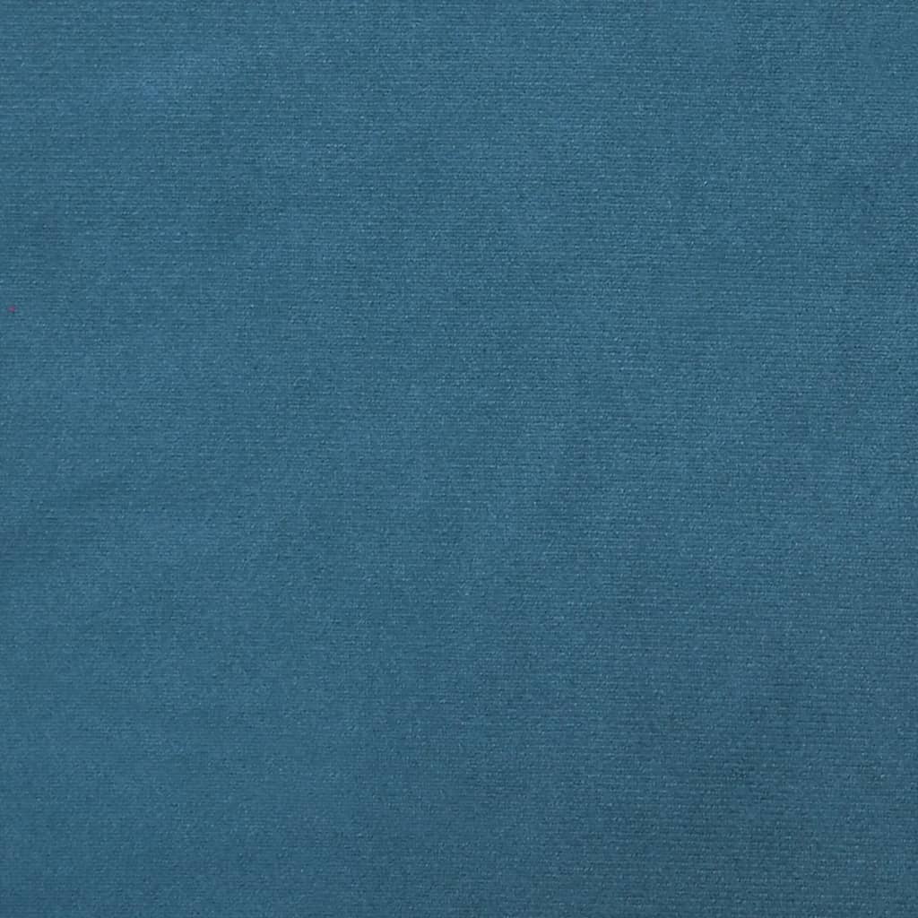 Slaapbank onderschuifbed en matrassen 80x200 cm fluweel blauw