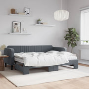 Sofa bed trundle bed mattresses 80x200cm velvet dark grey