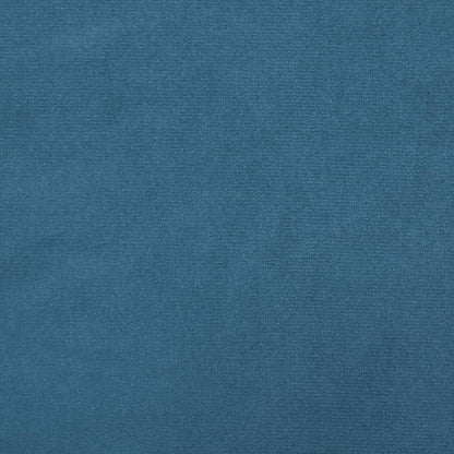 Slaapbank Onderschuifbed En Matrassen 90X200 Cm Fluweel Blauw 90 x 200 cm met onderschuifbed en matras