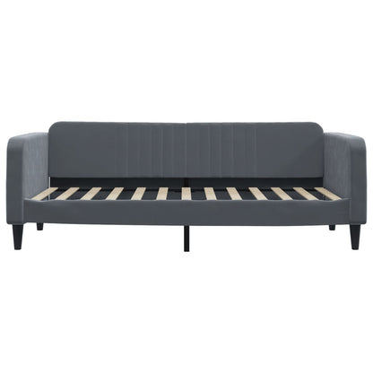 Slaapbank onderschuifbed en lades 90x200 cm fluweel donkergrijs