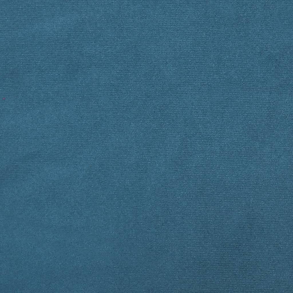 Slaapbank Met Onderschuifbed En Lades 90X200 Cm Fluweel Blauw 90 x 200 cm met onderschuifbed en lade en matras
