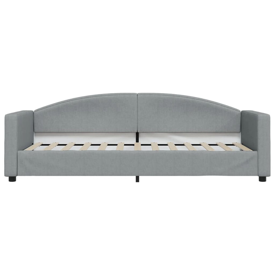 Slaapbank Stof 80 x 200 cm Lichtgrijs met matras