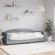 Slaapbank met matras 80x200 cm lichtgrijs