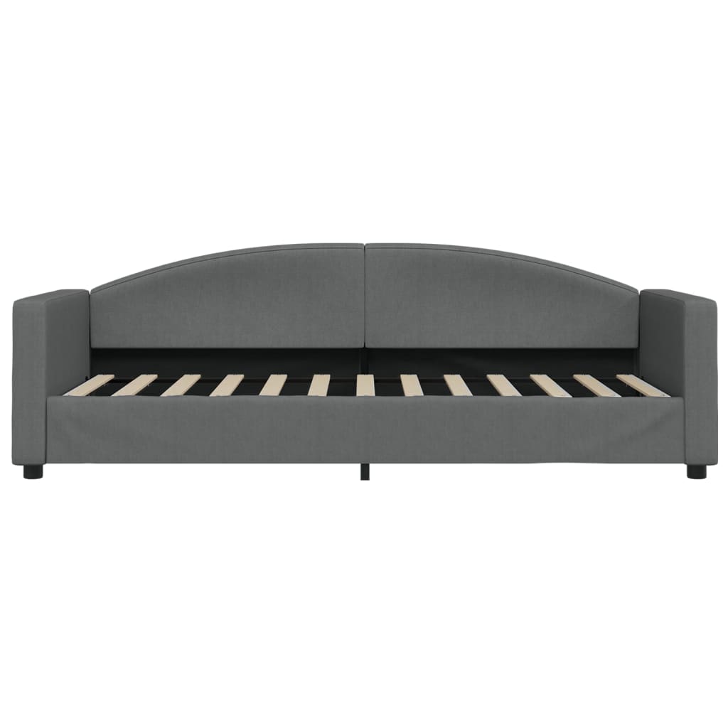 Slaapbank Stof 80 x 200 cm Donkergrijs met matras