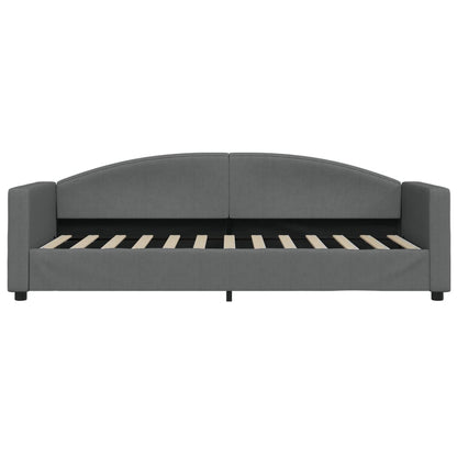Slaapbank Stof 80 x 200 cm Donkergrijs met matras