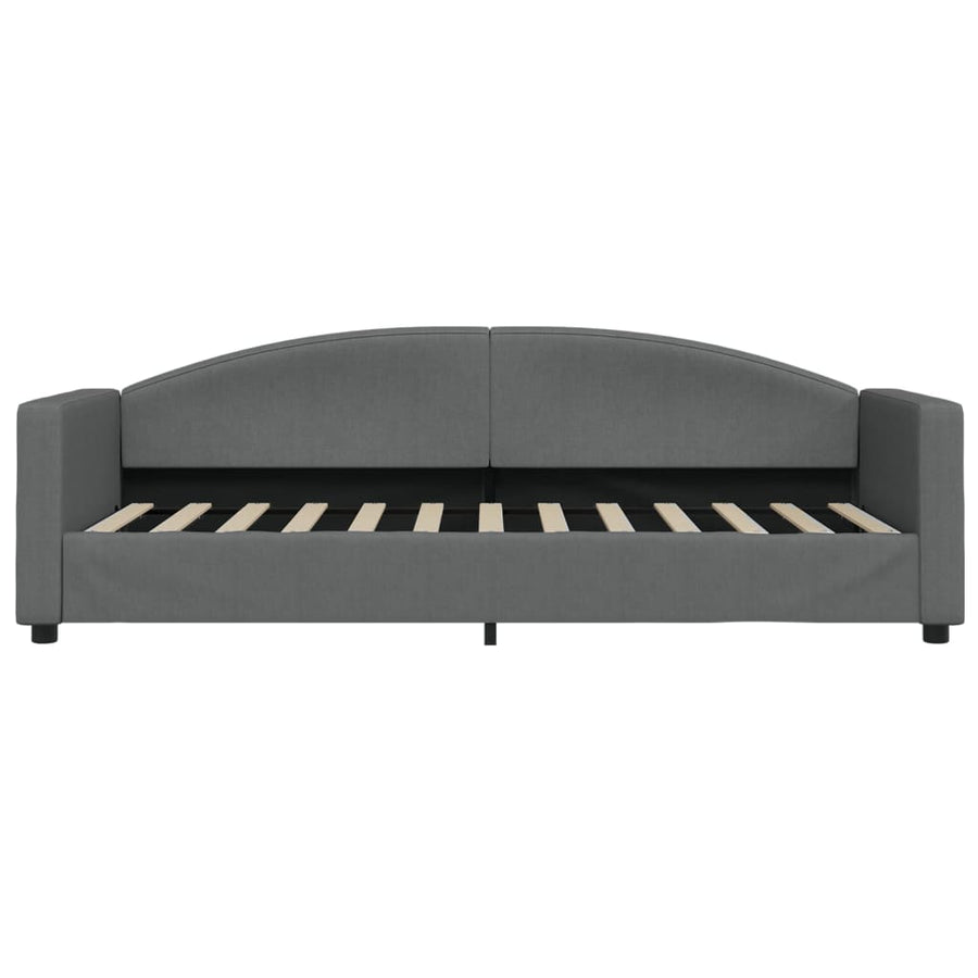 Slaapbank Stof 80 x 200 cm Donkergrijs met matras