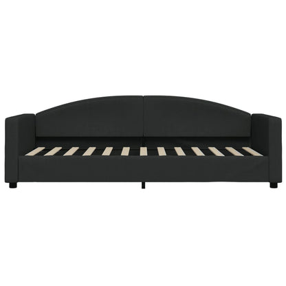 Slaapbank Stof 80 x 200 cm Zwart met matras