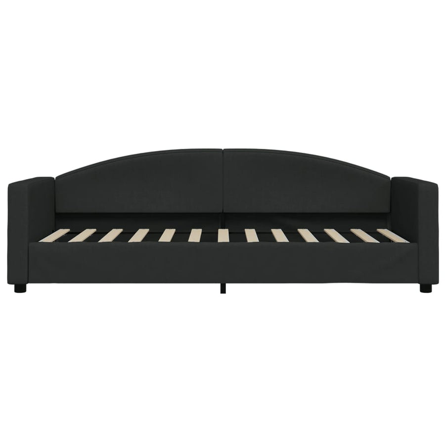 Slaapbank Stof 80 x 200 cm Zwart met matras