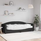 Slaapbank Stof 80 x 200 cm Zwart met matras