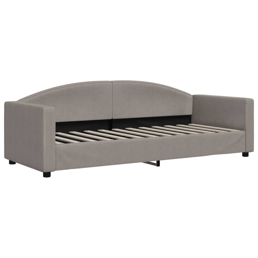 Slaapbank Stof 80 x 200 cm Taupe met matras