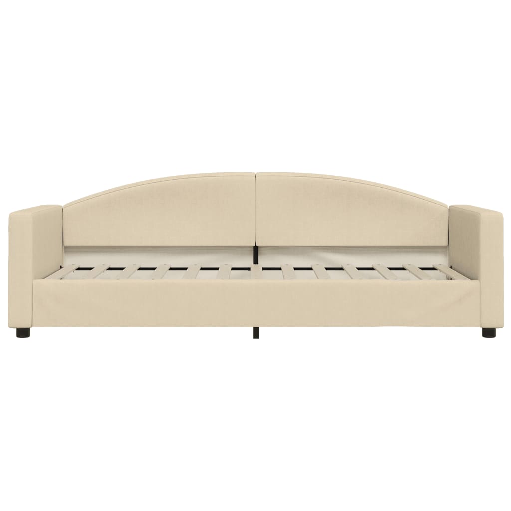Slaapbank Stof Kleurig 80 x 200 cm Crème met matras