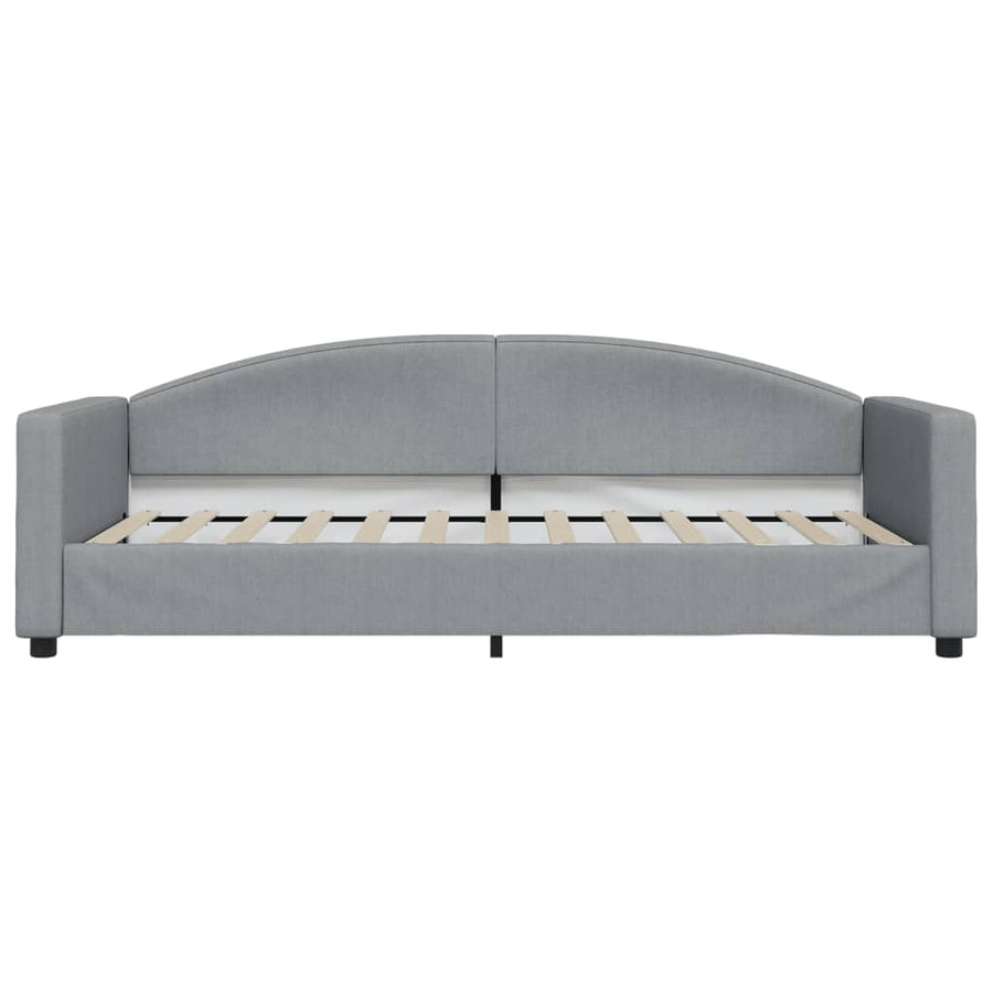 Slaapbank Stof 90 x 200 cm Lichtgrijs met matras