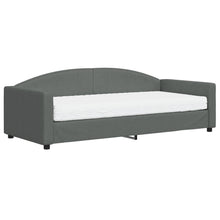Slaapbank Stof 90 x 200 cm Donkergrijs met matras
