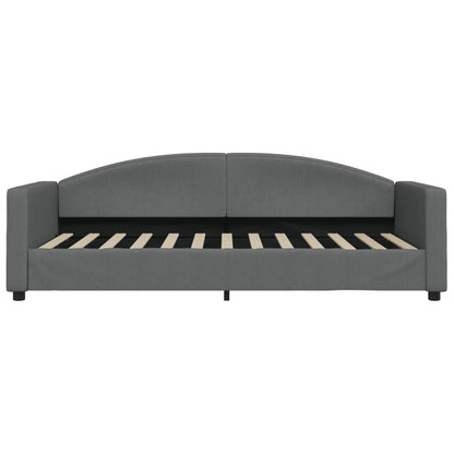Slaapbank Stof 90 x 200 cm Donkergrijs met matras