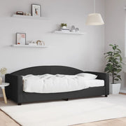 Slaapbank 90x200 cm stof zwart