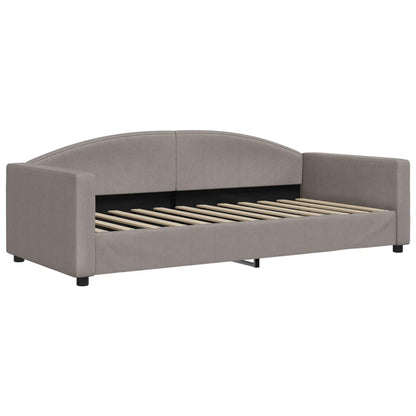 Slaapbank Stof 90 x 200 cm Taupe met matras