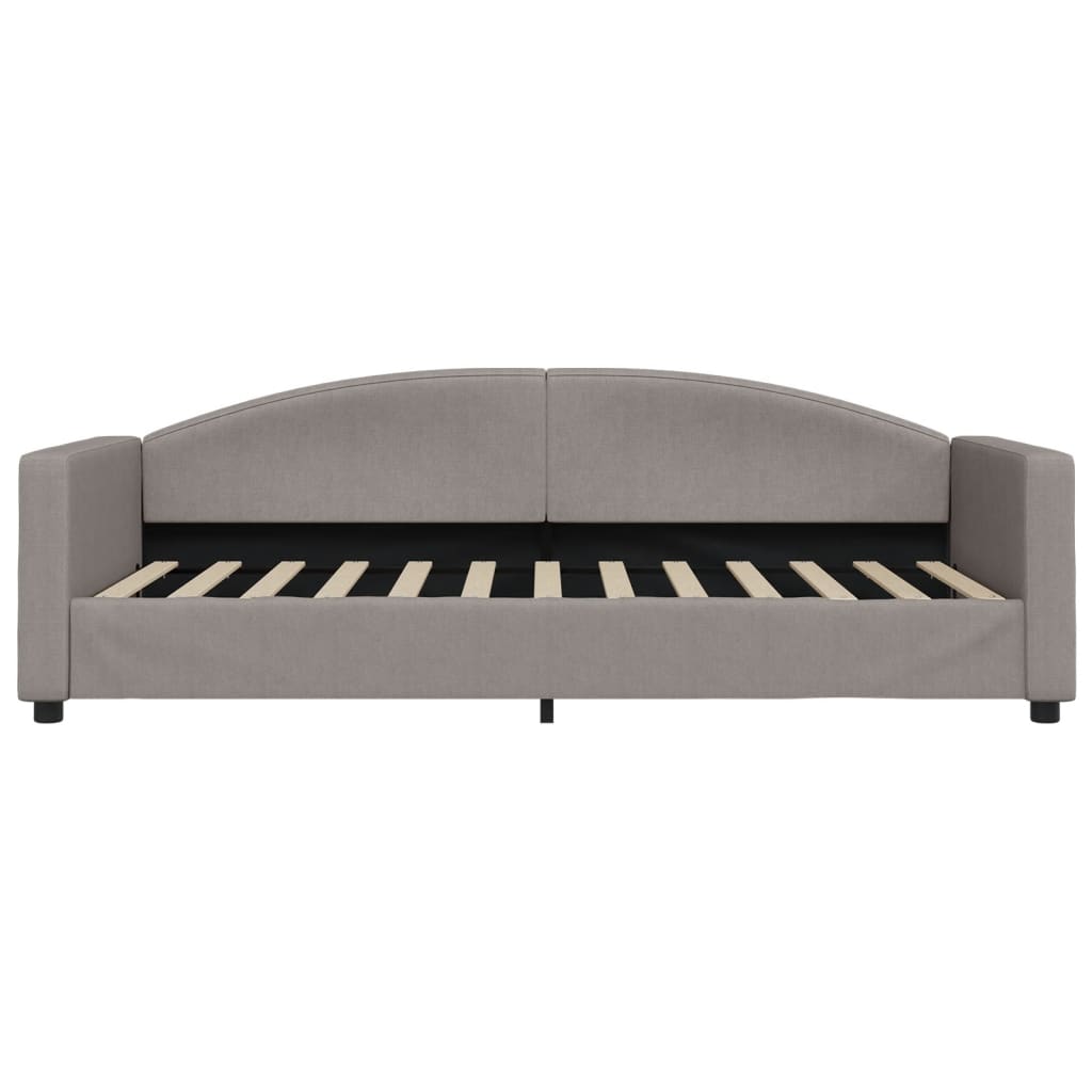Slaapbank Stof 90 x 200 cm Taupe met matras