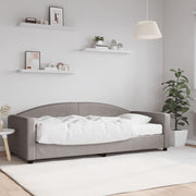Slaapbank 90x200 cm stof taupe met matras