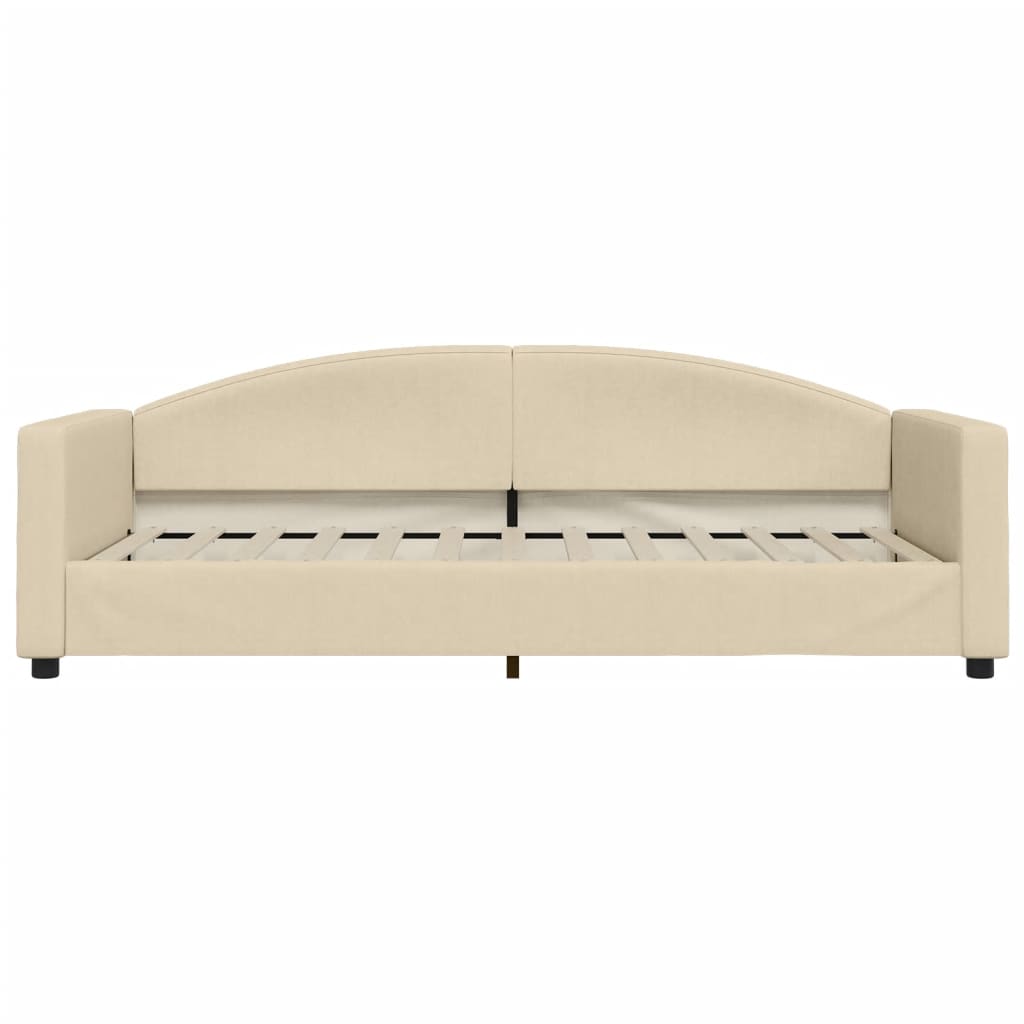 Slaapbank Stof Kleurig 90 x 200 cm Crème met matras