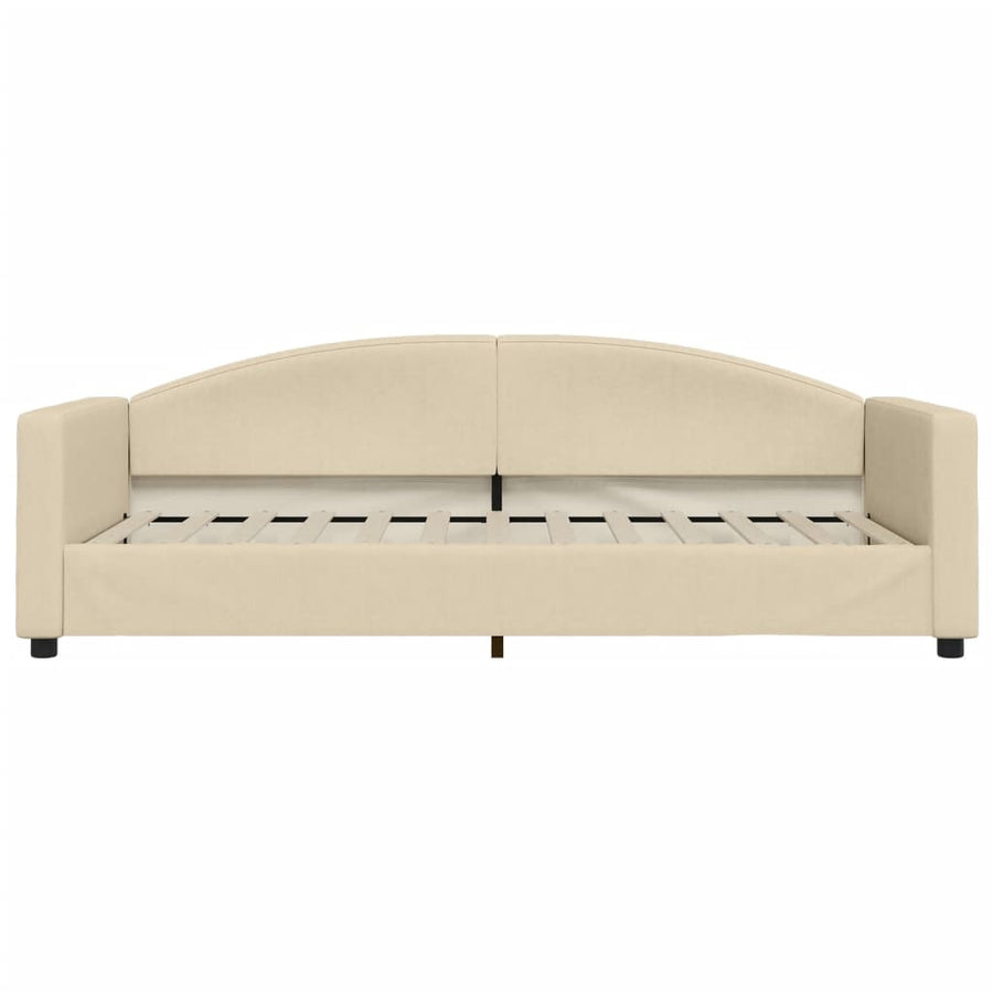 Slaapbank Stof Kleurig 90 x 200 cm Crème met matras