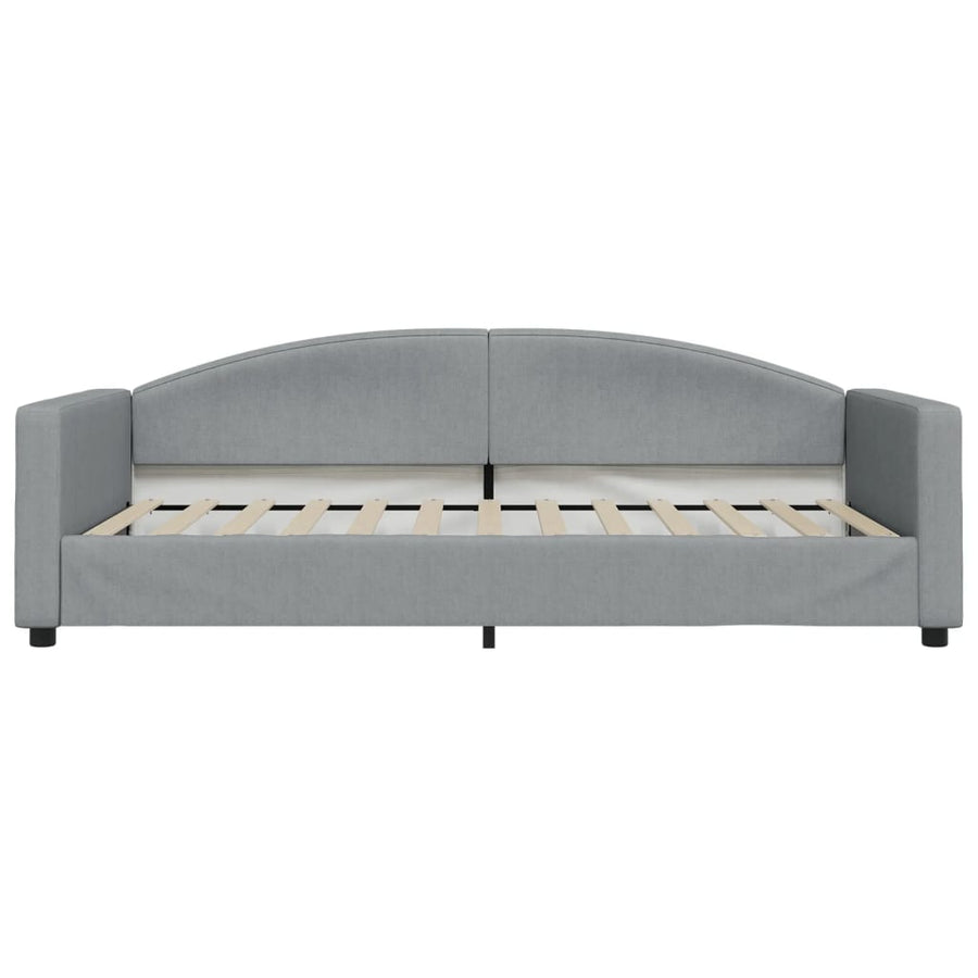 Slaapbank met matras 100x200 cm stof lichtgrijs 100 x 200 cm Lichtgrijs met matras