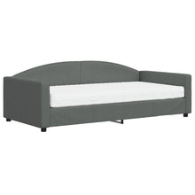 Slaapbank Stof 100 x 200 cm Donkergrijs met matras