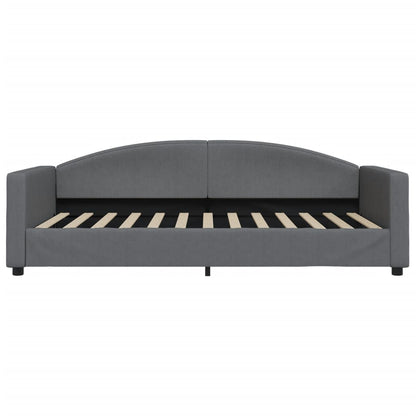 Slaapbank Stof 100 x 200 cm Donkergrijs met matras