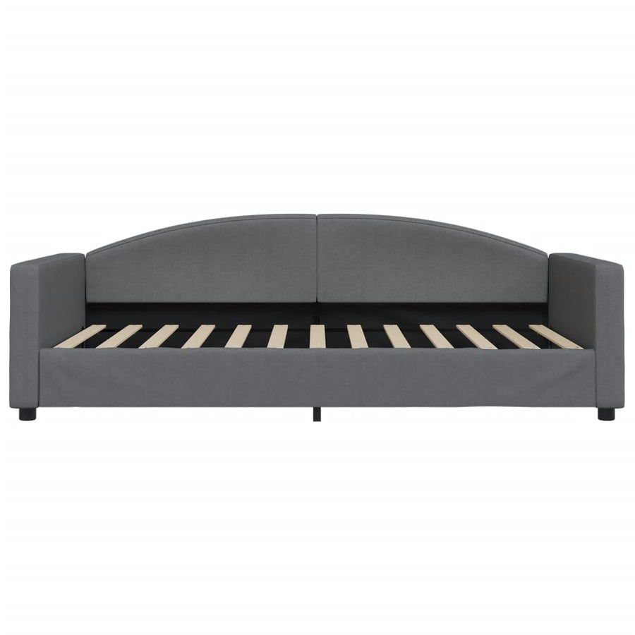 Slaapbank Stof 100 x 200 cm Donkergrijs met matras