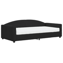 Slaapbank Stof Zwart 100 x 200 cm met matras