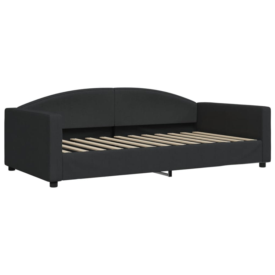 Slaapbank Stof Zwart 100 x 200 cm met matras
