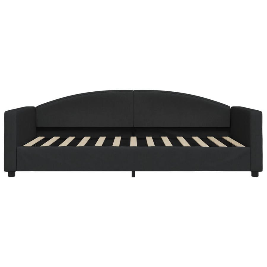 Slaapbank Stof Zwart 100 x 200 cm met matras