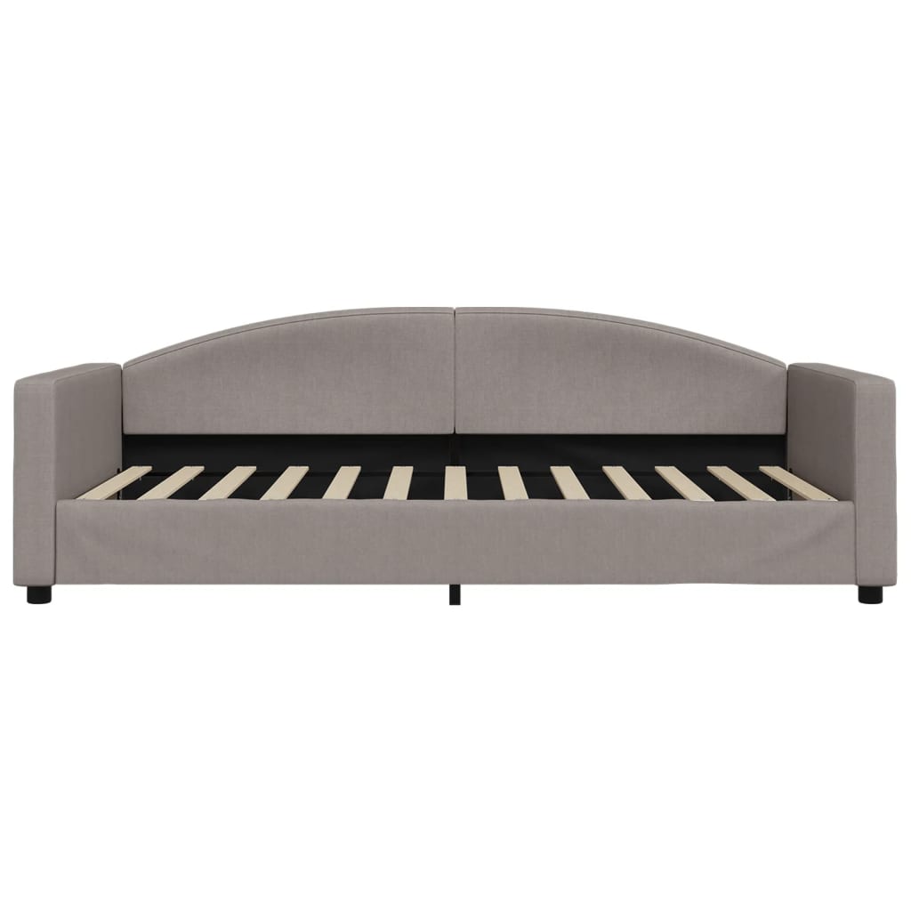 Slaapbank Stof 100 x 200 cm Taupe met matras