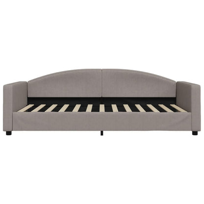 Slaapbank Stof 100 x 200 cm Taupe met matras