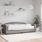 Slaapbank Stof 100 x 200 cm Taupe met matras