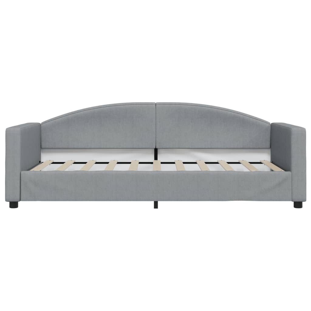 Slaapbank Stof 90 x 190 cm Lichtgrijs met matras