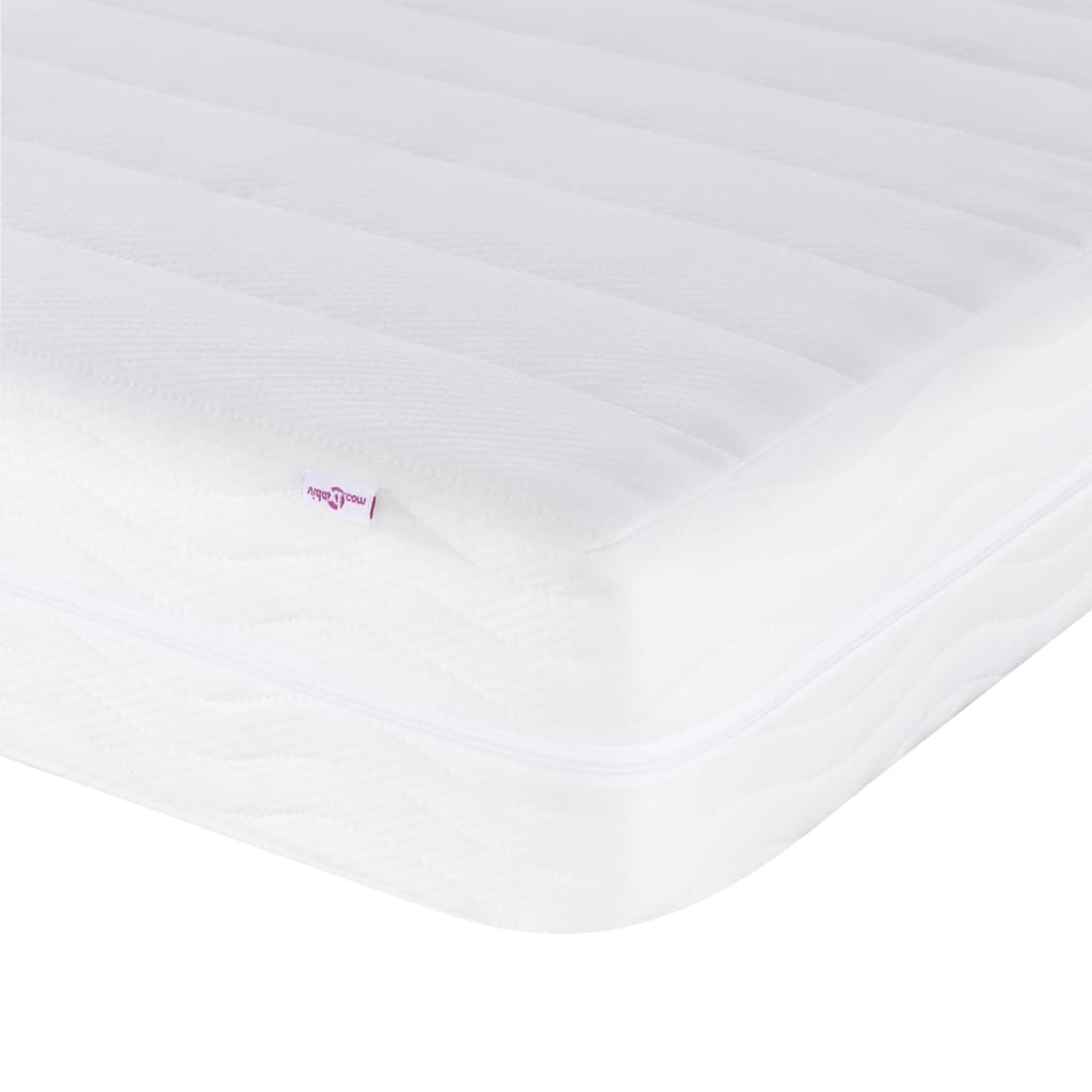 Slaapbank Stof 90 x 190 cm Lichtgrijs met matras
