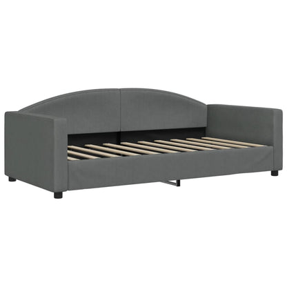 Slaapbank Stof 90 x 190 cm Donkergrijs met matras