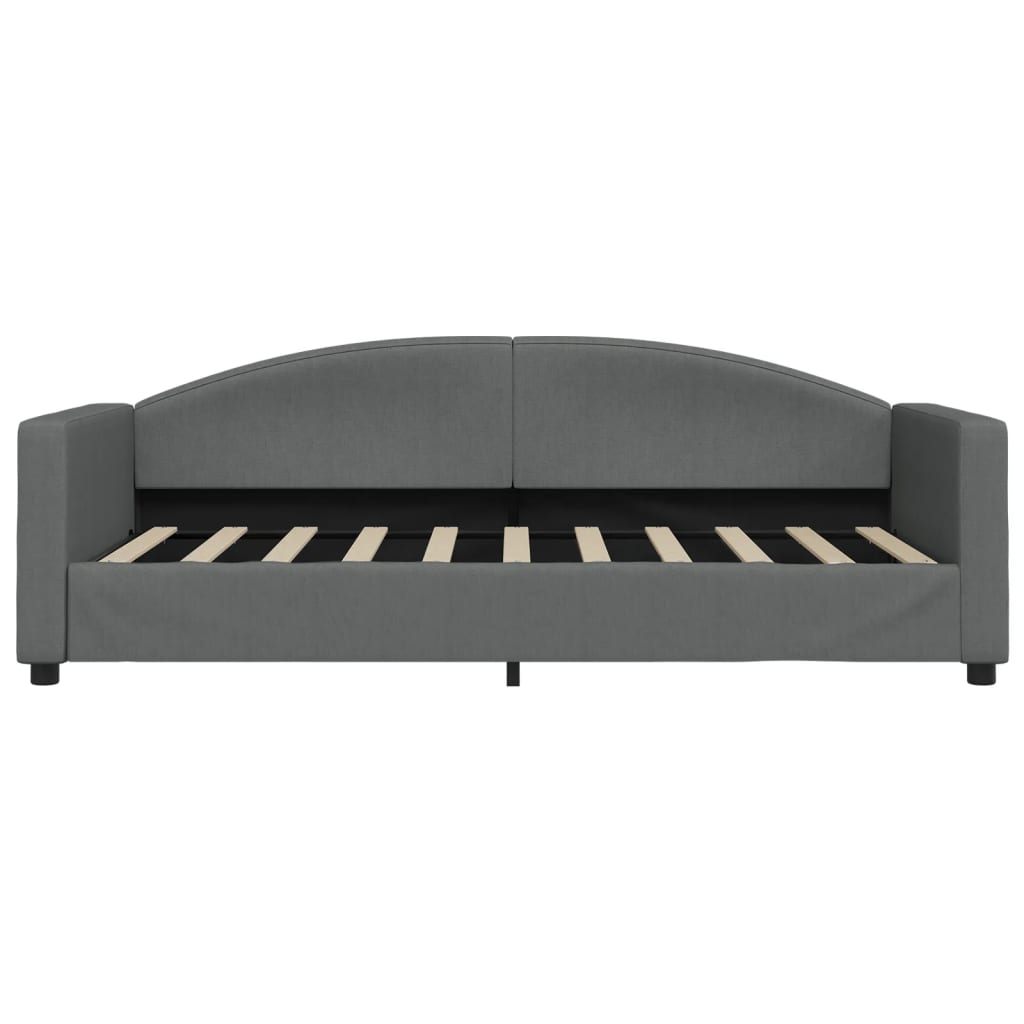 Slaapbank Stof 90 x 190 cm Donkergrijs met matras