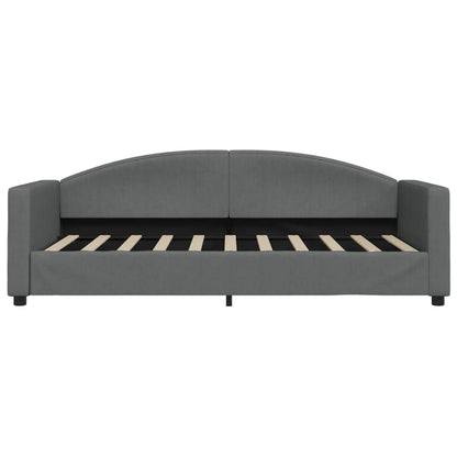 Slaapbank Stof 90 x 190 cm Donkergrijs met matras