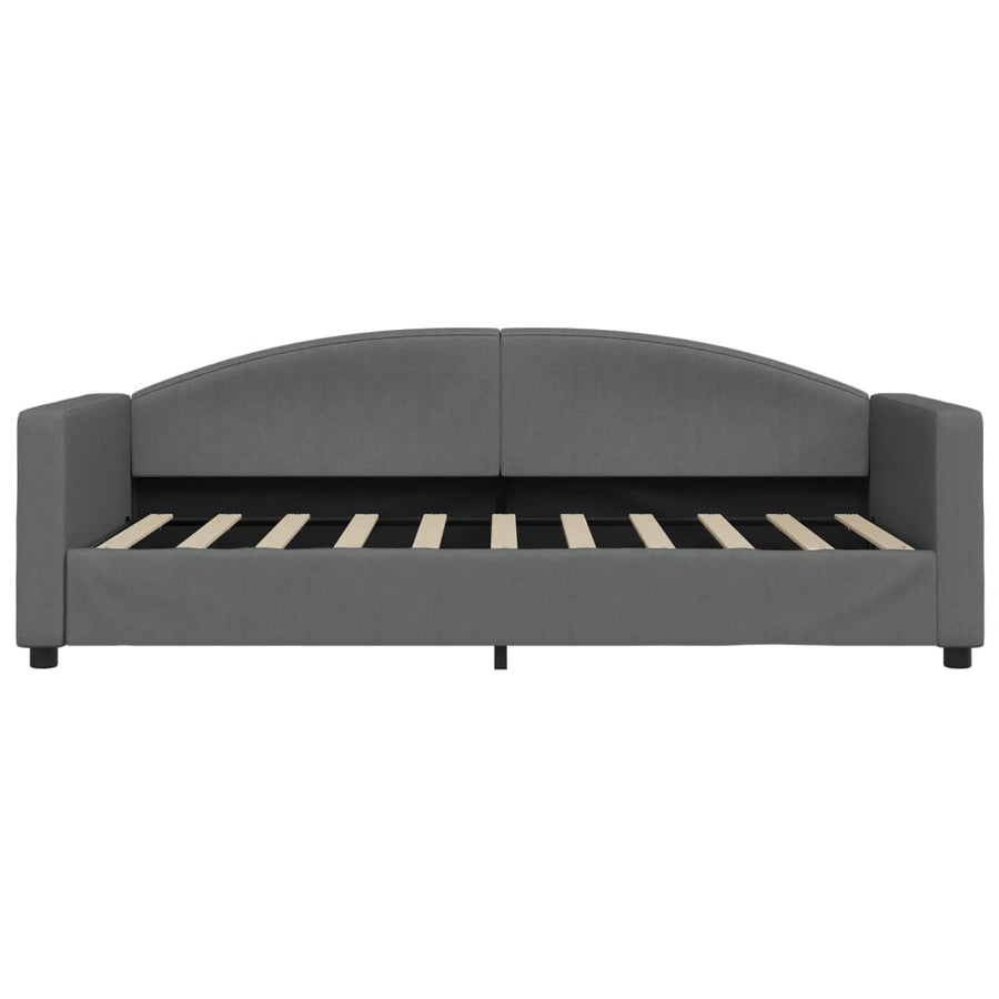 Slaapbank Stof 90 x 190 cm Donkergrijs met matras