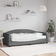 Slaapbank 90x190 cm matras donkergrijs