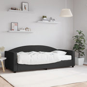 Slaapbank 90x190 cm stof zwart met matras