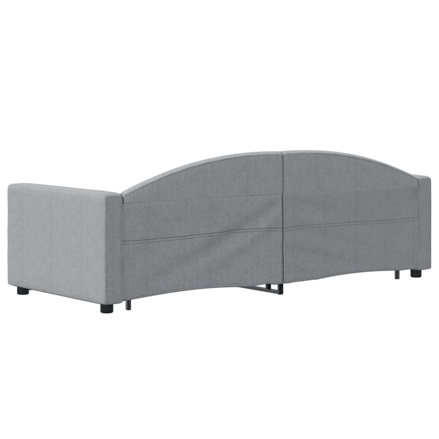 Slaapbank Stof 80 x 200 cm Lichtgrijs met onderschuifbed