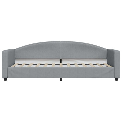 Slaapbank Stof 80 x 200 cm Lichtgrijs met onderschuifbed