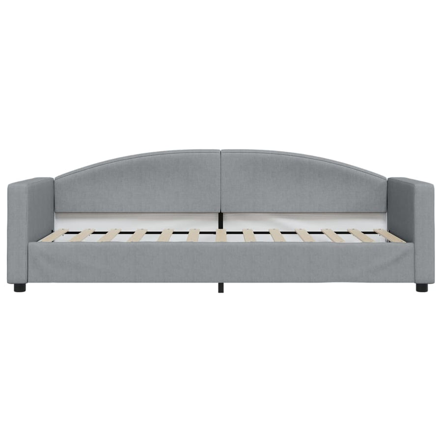 Slaapbank Stof 80 x 200 cm Lichtgrijs met onderschuifbed
