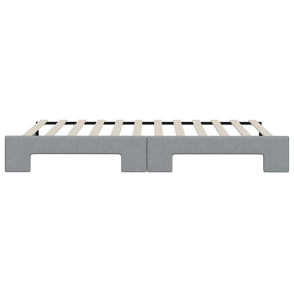 Slaapbank Stof 80 x 200 cm Lichtgrijs met onderschuifbed