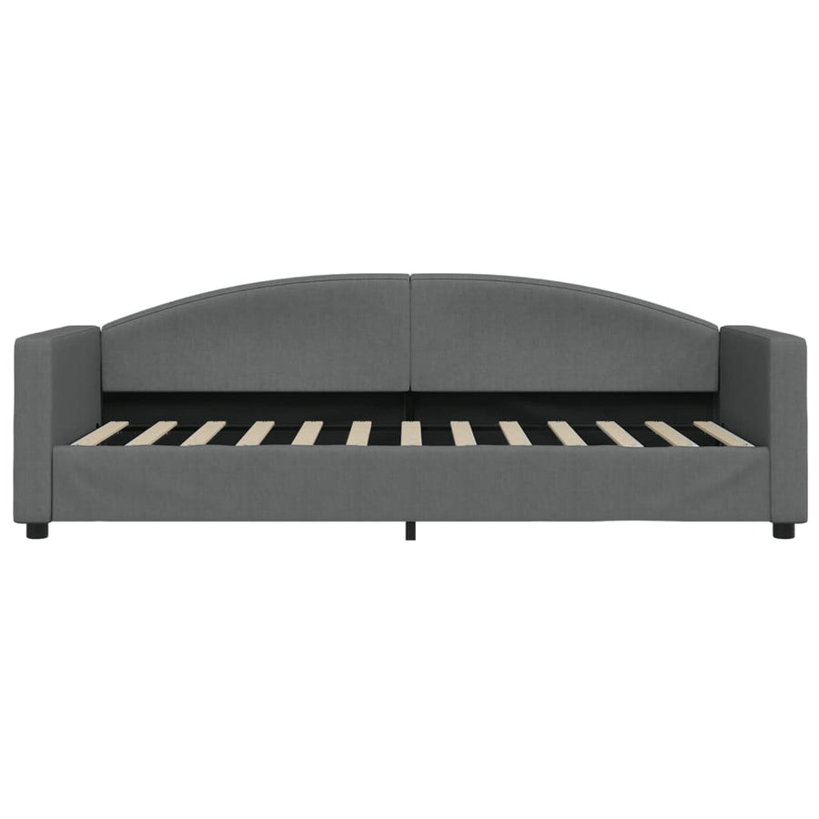 Slaapbank Stof 80 x 200 cm Donkergrijs met onderschuifbed